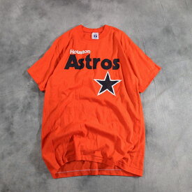 80s USA製 LOGO7 MLB ヒューストン アストロズ ロゴ Tシャツ メジャーリーグ 野球(L) k2381