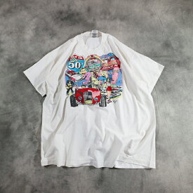 90s USA製 FRUIT OF THE LOOM "LOST IN The 50s" Tシャツ(XXL) k2406