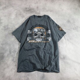 00s Harley Davidson スカル Tシャツ ハーレー ダビッドソン バイク k2487