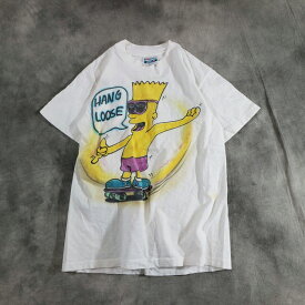 80s USA製 Hanes "Simpsons" ハンドペイント Tシャツ スケートボード(S) k2508