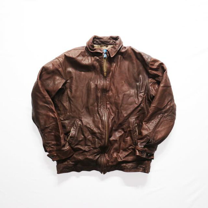 楽天市場】【中古】90s Polo by Ralph Lauren レザー スウィングトップ  