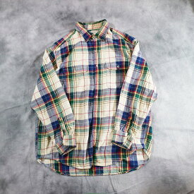 90s BANANA REPUBLIC L/S ネル チェック シャツ バナナリパブリック バナリパ(XL) k2555