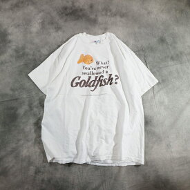 90s USA製 Hanes Gold Fish Tシャツ(X-LARGE) k2645