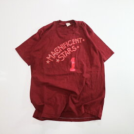 80s USA製 sportswear "MACNIFICENT STARS" ナンバリング Tシャツ(L) k2746