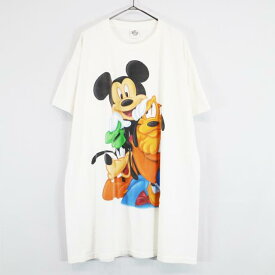 90s USA製 THE Disney STORE ミッキー グーフィー プルート Tシャツ キャラクター ディズニー(ONE SIZE)m7216