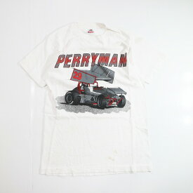 90s USA製 FRUIT OF THE LOOM "PERRYMAN" Tシャツ レーシング(M) k3001