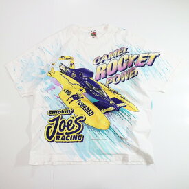 90s USA製 FRUIT OF THE LOOM "smokin' Joe's RACING" CAMEL ROCKET POWER Tシャツ レーシング(XL) k3019