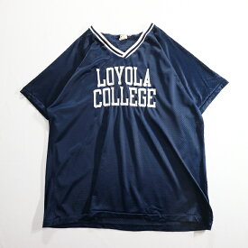 80s USA製 Champion "LOYOLA COLLEGE" メッシュ フットボール Tシャツ チャンピオン(X-LARGE) l1731