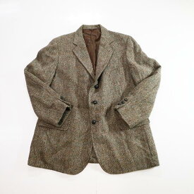 80s USA製 Levine's Harris Tweed ウール テーラード ジャケット ハリスツイード(46-REG) k4931