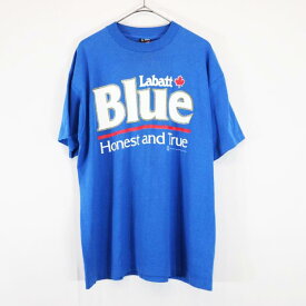 90s USA製 FRUIT OF THE LOOM "Labatt Blue" ロゴ Tシャツ ビール 企業 カナダ(XL)m6932