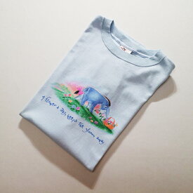 デッドストック 90s USA製 The Disney Store "くまのプーさん" イーヨー Tシャツ キャラクター ディズニー(LARGE) l2215