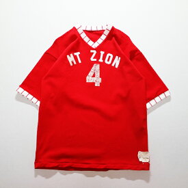 70s BUCK'S "MT ZION"メッシュ フットボール Tシャツ(42-44) l2219