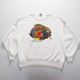 90s USA製 crazy shirts クリバンキャット サンフランシスコ スウェット シャツ キャラクター(LARGE) l2779