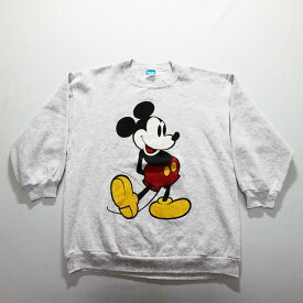 90s USA製 Disney CHRACTER FASHIONS ミッキー マウス スウェット シャツ キャラクター ディズニー(XL) l2819