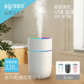 加湿器 卓上小型 USB LED コンパクト 超音波式 220ml 自宅 オフィス 職場 寝室 連続 断続 コンピューケース 話題 かわいい おしゃれ 人気 上位 楽天市場 上位 ラクテン