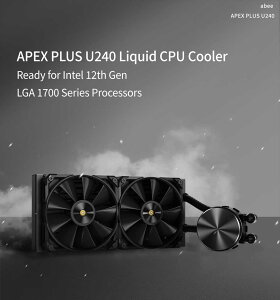 �y�䐔��������z����N�[���[ 240mm abee APEX PLUS U240 �ȈՐ��� CPU�N�[���[ �I�[���C������ AIO ���ϋv 2�{�[���x�A�����O�t�@�� �É� �È� Intel LGA1700 AMD AM5 �Ή� ����PC ��p�p�[�c �A�r�[ �p�\�R