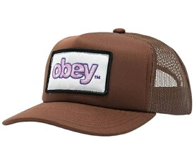 Obey Marked Trucker Hat Cap Brown キャップ 送料無料