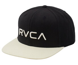 RVCA Twill Snapback II Hat Cap Black/White キャップ 送料無料
