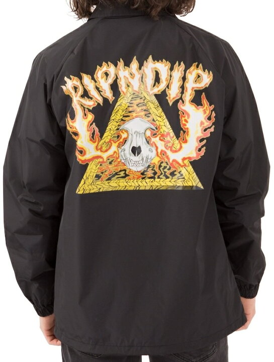 楽天市場】Ripndip Inferno Coaches Jacket Black L コーチジャケット 