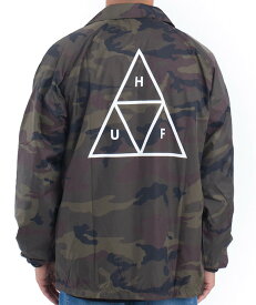 HUF Triple Triangle Coaches Jacket Woodland Camo XL コーチジャケット