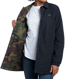 Vans Women's Thanks Coach Reversible Jacket Black/Camo S コーチジャケット 送料無料