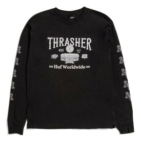 HUF Thrasher Monteray L/S T-Shirt Black XL Tシャツ 送料無料