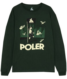 Poler Staple Outdoor Stuff L/S T-Shirt Sage Green L Tシャツ 送料無料