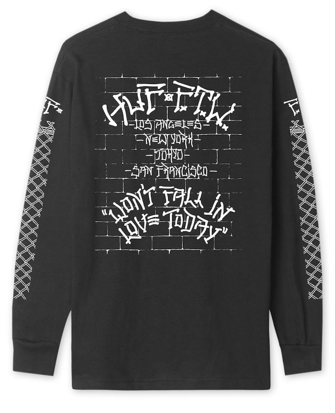 HUF 最大46%OFFクーポン Pavillion L S ＼半額SALE T-Shirt Black 送料無料 Tシャツ M
