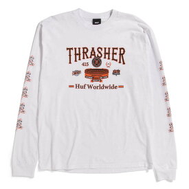 HUF Thrasher Monteray L/S T-Shirt White XL Tシャツ 送料無料