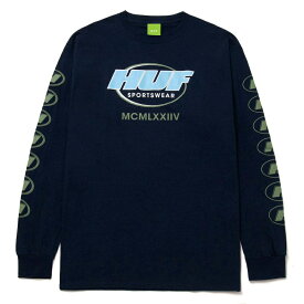 HUF Warm Up L/S T-Shirt Navy XL Tシャツ 送料無料