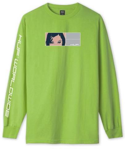 HUF Wonderland L/S T-Shirt Hot Lime M Tシャツ 送料無料 | Hectarz