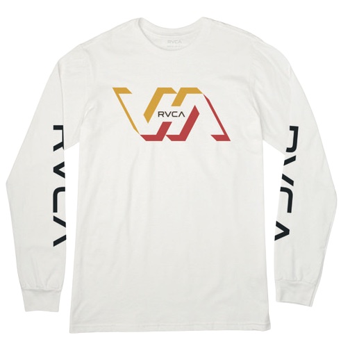 素晴らしい価格 RVCA Facets 最大88%OFFクーポン Long Sleeve T-Shirt 送料無料 S Tシャツ White