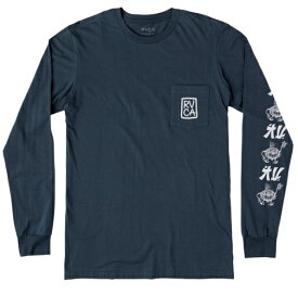 RVCA Send Noodles Long Sleeve T-Shirt Navy Marine M Tシャツ 送料無料