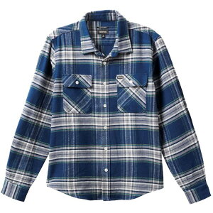 Brixton Bowery L/S Flannel Shirt Moonlit Ocean/Grey M �l���V���c ��������