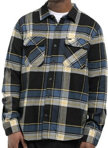 Brixton Bowery L/S Flannel Shirt Joe Blue Plaid S �l���V���c ��������