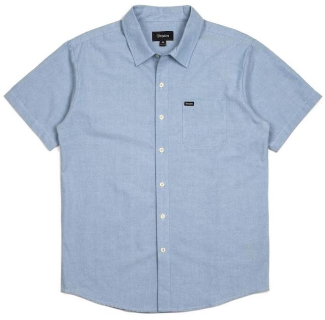 Brixton Charter Oxford S/S Woven Shirt Light Blue Chambray S シャツ 送料無料