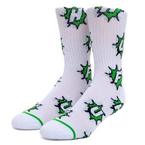 HUF Infinity Jewel Socks White �C�� �\�b�N�X ��������