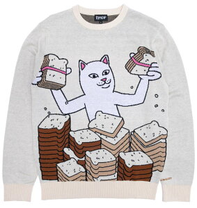Ripndip Lets Get This Bread Knit Sweater Natural M �Z�[�^�[ ��������