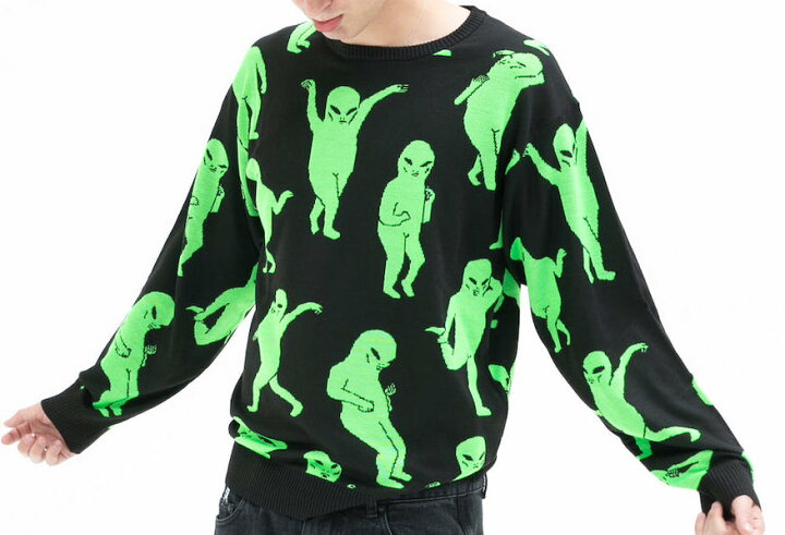楽天市場】Ripndip Alien Dance Party Knit Sweater Black M セーター 