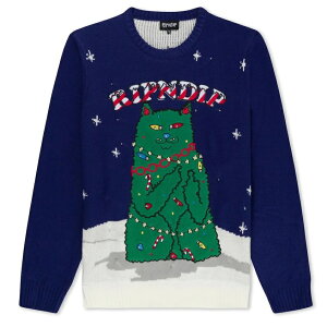 Ripndip Litmas Tree Light Up Knit Sweater Navy M �Z�[�^�[ ��������