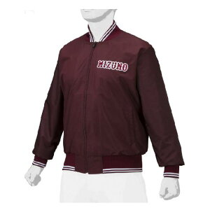 ミズノ 野球 ウォーマージャケット フルZIP 12JE1W16 63 エンジ