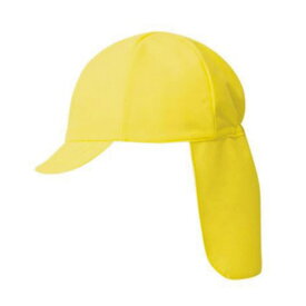 フットマーク　体操帽子　日よけ(フラップ付)　スクラムプラス　101229　22　レモン　たれ付帽子　熱中症対策　予防　紫外線対策