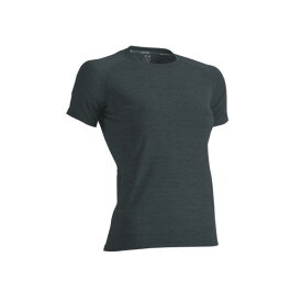 wundou(ウンドウ) ウィメンズフィットネスTシャツ P720 ピンクカーネーションミックスブラック レディース　杢色　ドライ　吸汗速乾　ストレッチ素材