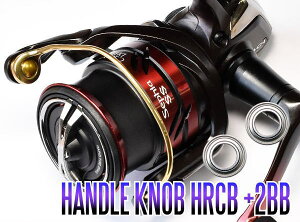 19セフィアSS C3000S, C3000SHG番(シングルハンドル)専用 ハンドルノブ2BB仕様チューニングキット(+2BB)(エギング・イカ) 【HRCB防錆ベアリング】