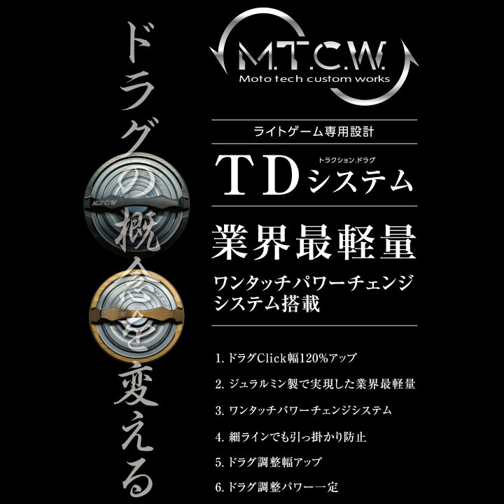 楽天市場】【MTCW】TD system ドラグノブ（TDシステム） : リール 