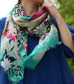 STORIATIPIC｜2color「DINA scarf」繊細さと柔らかさを兼ね備えるモダール＆シルクで夏を楽しむための快適さとカラフルなタッチをもたらすスカーフ