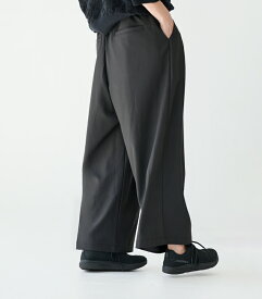 KELEN タックデザインワイドパンツ 後ろウエストゴム ドロスト紐入 ブラック スラックス オケージョン オフィスカジュアル レディース ケレン MYUN Pleated Wide-Leg Trousers【送料無料】
