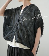 予約｜MARECHAL TERRE Lace Balloon Sleeve Blouse×Blouson レースバルーンブルゾン アウター バルーン…