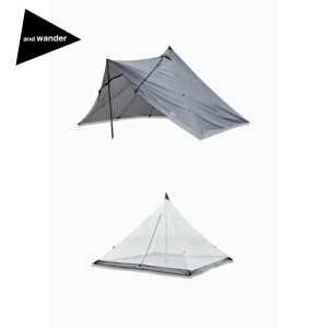 �A���h�����_�[ and wander HERON 1POLE TENT SHELTER SET (muraco × and wander) �L�����v �e���g �V�F���^�[ �R���{