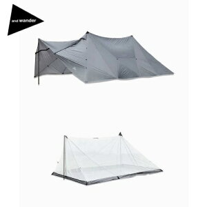 �A���h�����_�[ and wander HERON 2POLE TENT SHELTER SET(muraco × and wander) �L�����v �e���g �V�F���^�[ �R���{
